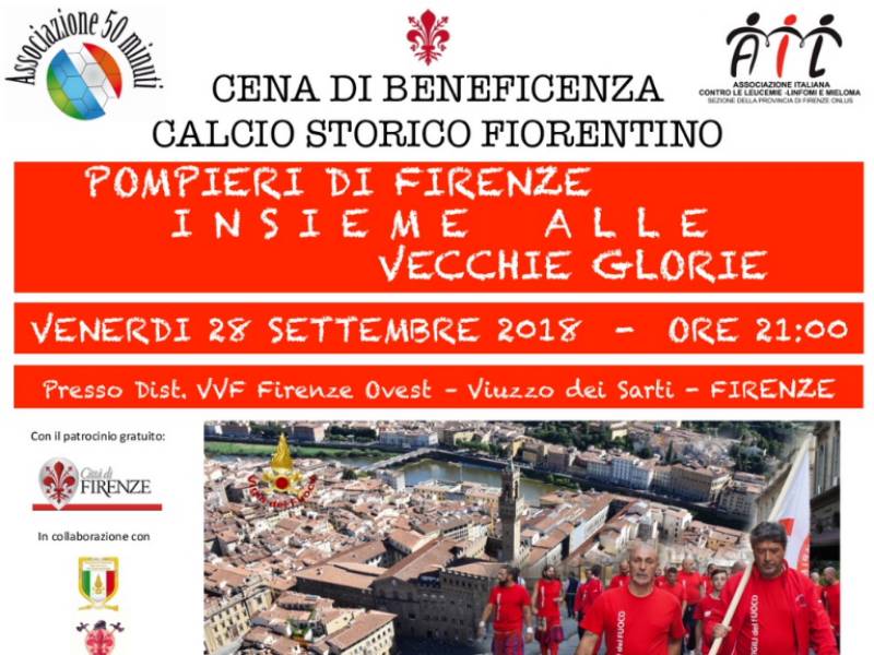 Calcianti e vigili del fuoco insieme per Ail