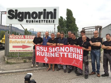 Rubinetterie Signorini, lavoratori in sciopero