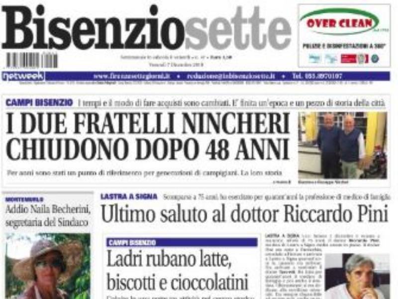 Chiusura negozi: si abbassa la saracinesca di un altro negozio storico a Campi Bisenzio