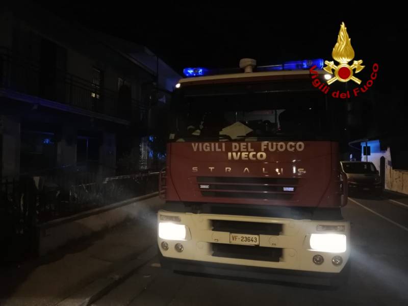 Incendio in una casa a Montecatini