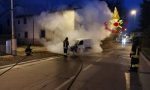 A fuoco auto a gas in via Cava