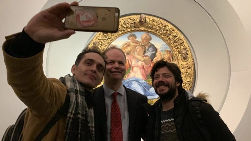 I protagonisti de “La Casa di Carta” agli Uffizi