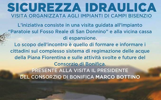Sicurezza idraulica: FareCittà organizza una visita a due impianti di Campi
