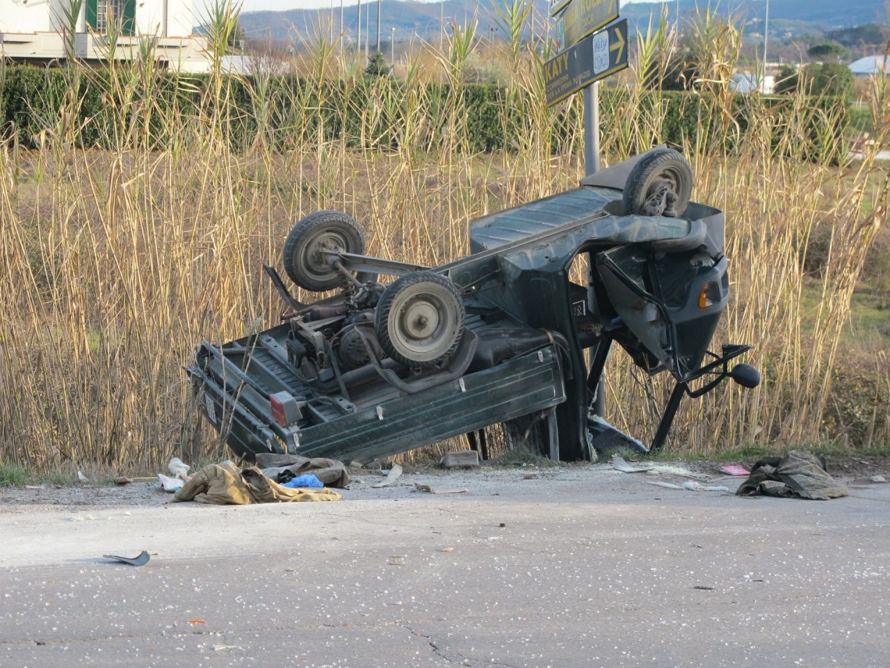 Incidente a Ponte alla Stella Pistoia: ferito trasportato a Careggi sul Pegaso: le foto