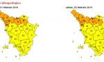 Codice arancione per piogge abbondanti e temporali