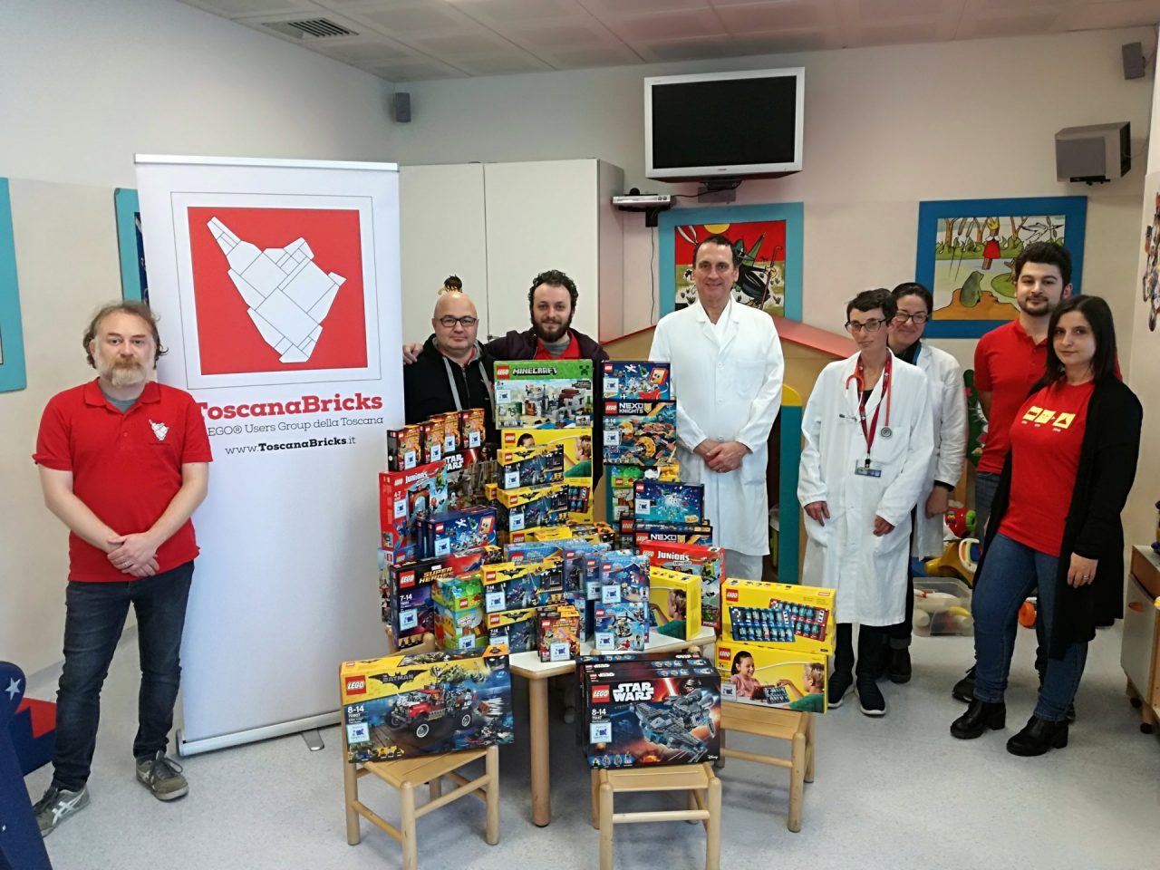 Empoli, ToscanaBricks dona costruzioni ai piccoli pazienti del San Giuseppe