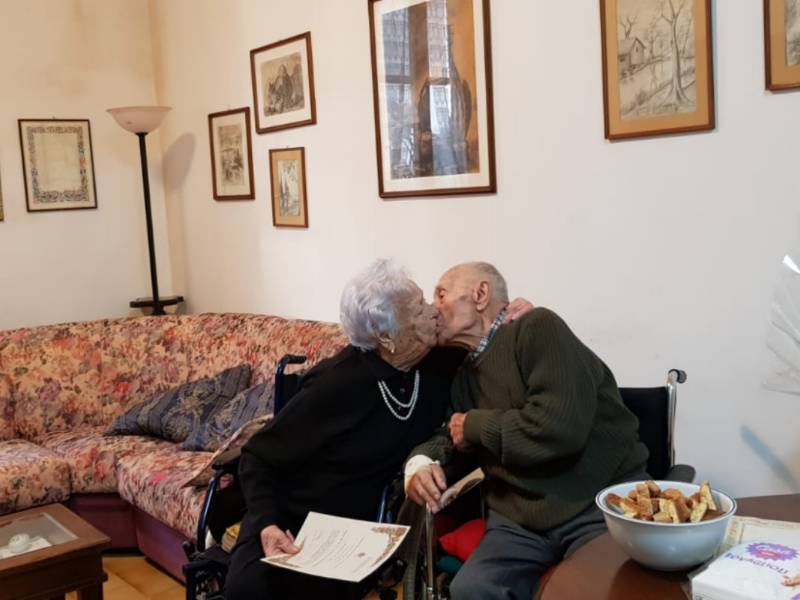 Rina e Vittorio hanno festeggiato i 70 anni di matrimonio