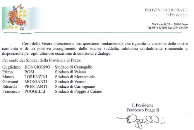No alla manifestazione di Forza Nuova: i sindaci pratesi scrivono al Prefetto e al Questore