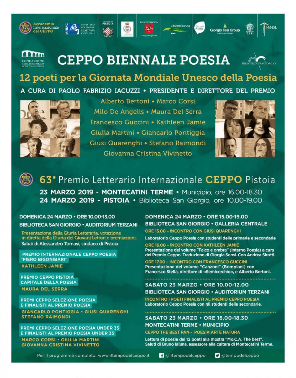 Il premio letterario Ceppo va in “trasferta” a Montecatini
