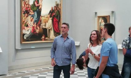 Batistuta in visita agli Uffizi