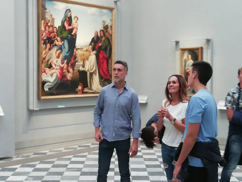 Batistuta in visita agli Uffizi