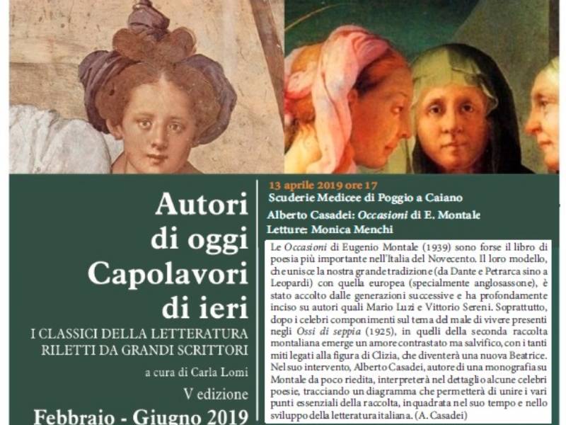 Alberto Casadei rilegge Montale alle Scuderie Medicee