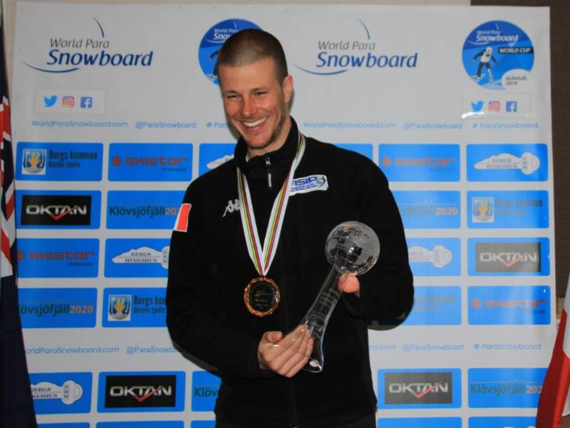 Coppa del mondo: il montemurlese Jacopo Luchini primo nel parasnowboard
