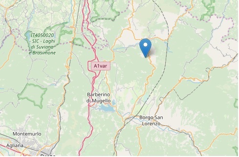 Scossa di terremoto tra Firenzuola e Barberino del Mugello