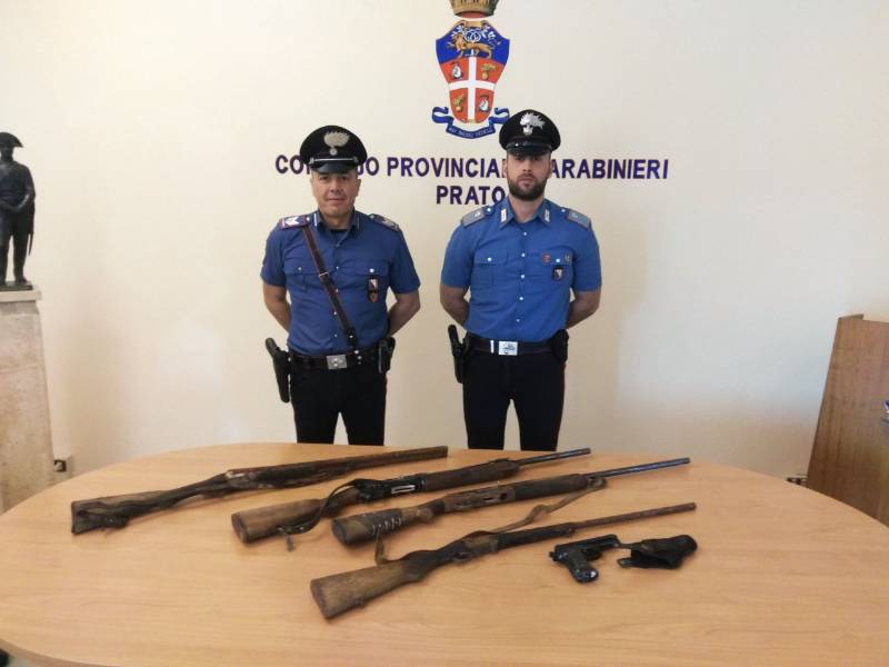 Arsenale ritrovato in un terreno