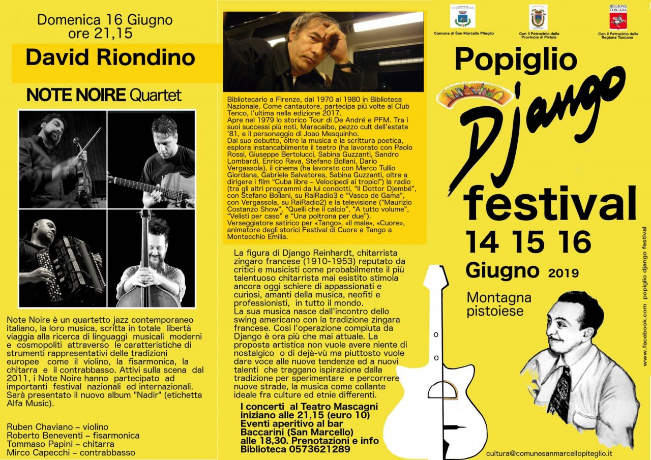Da venerdì 14 a domenica 16 giugno torna Popiglio Django Festival