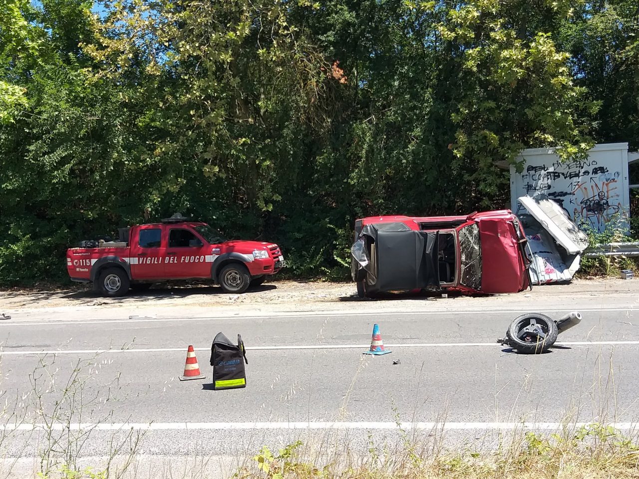 Incidente a Bellavista, interviene Pegaso FOTO E VIDEO