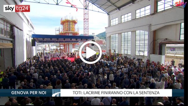 Commemorazione ponte Morandi a Genova: vertici Autostrade allontanati VIDEO