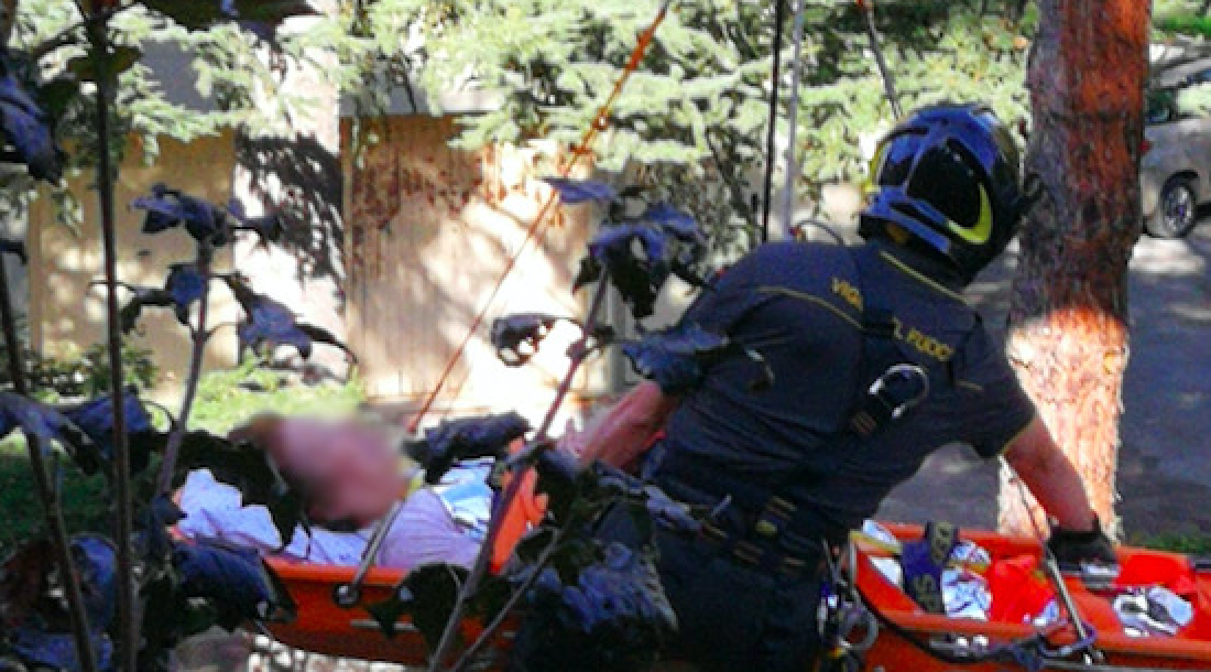 Soccorsa una donna con l’autoscala