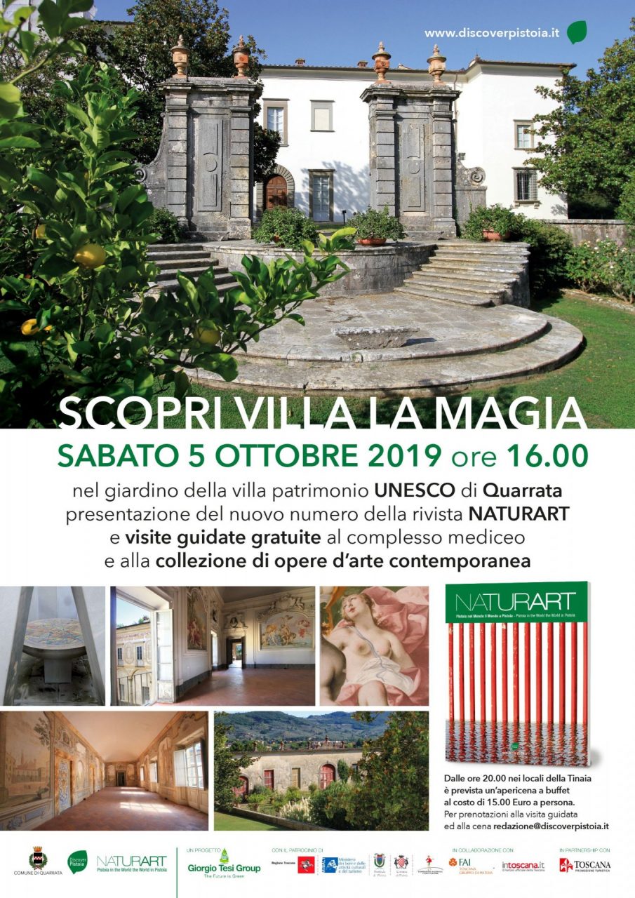 Sabato 5 ottobre a Villa La Magia a Quarrata la presentazione di Naturart 34