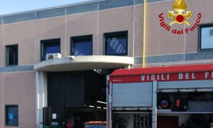 A fuoco macchinario in ditta tessile