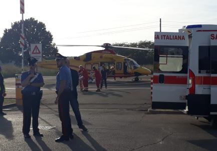 Cade durante lo sprint, grave ciclista pratese
