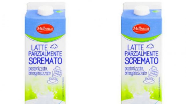 Lidl richiama lotti di latte Milbona per rischio microbiologico
