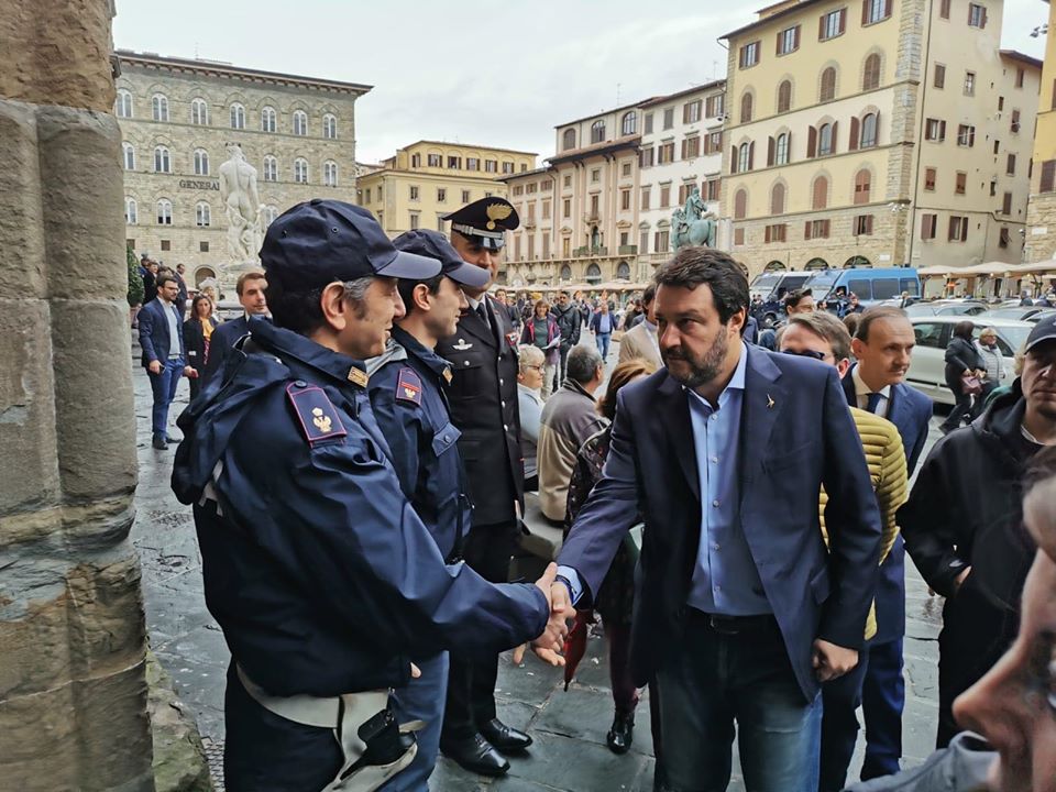 Matteo Salvini a Firenze oggi – GUARDA IL VIDEO