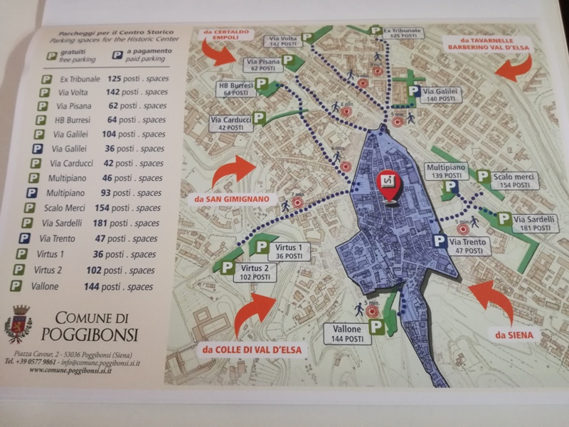 Centro storico Poggibonsi: una mappa per segnalare i posteggi