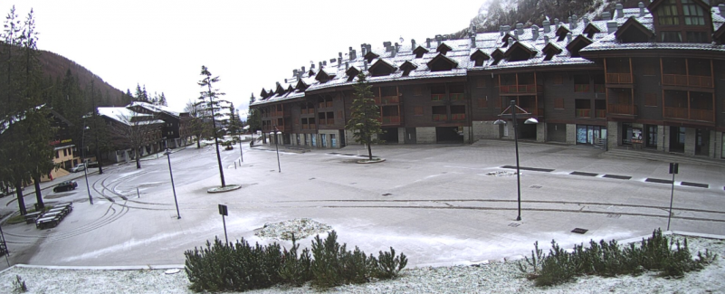 Ecco la prima neve della stagione ad Abetone