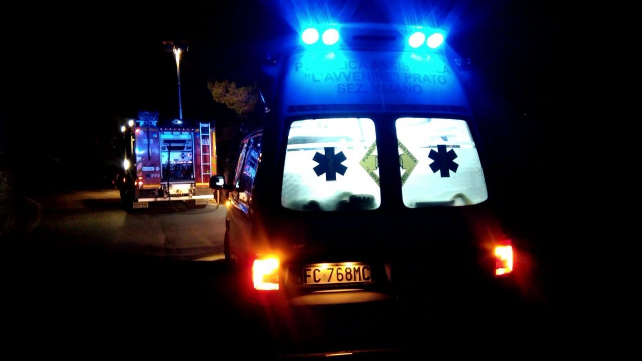 Perde il controllo dell’auto a Vernio: la moglie in ospedale in codice rosso, non rischia la vita