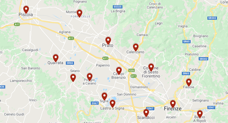 Coronavirus: 65 casi in Toscana centro. Ecco la mappa