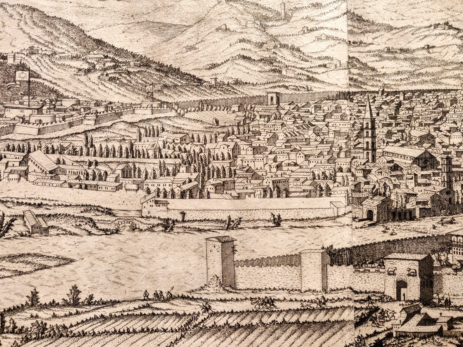 Veduta Firenze3 - Fortezza da Basso e Santa Maria Novella