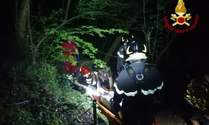 Ciclista caduto in zona Rio Buti dopo un giro in Calvana