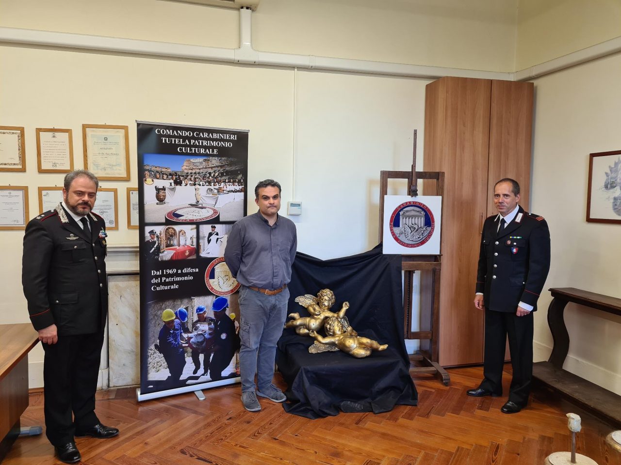 Restituiti alla Chiesa del Sacro Cuore di Montemurlo i due putti trafugati nel 1996