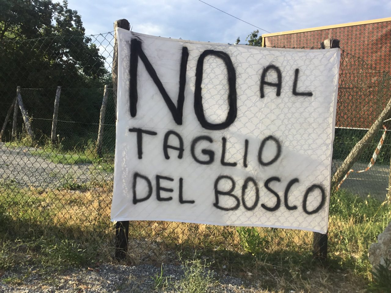 “Salviamo il bosco” ad Inno sono stati affissi i primi striscioni