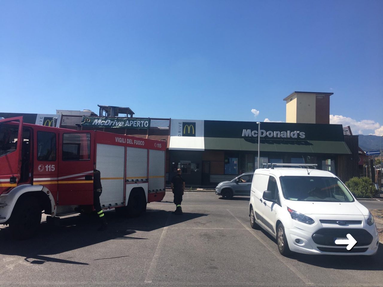 Incendio al McDonald di Bagnolo