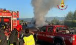 A fuoco un mezzo pesante sull’A11: in corso le operazioni di soccorso