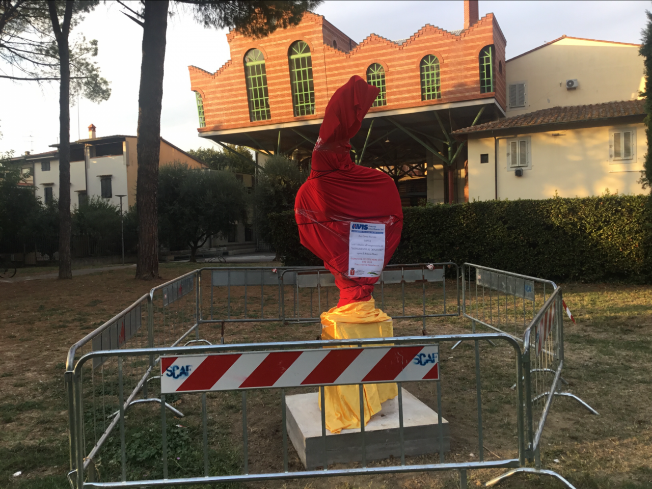 Domani l’inaugurazione a Campi del Monumento al donatore