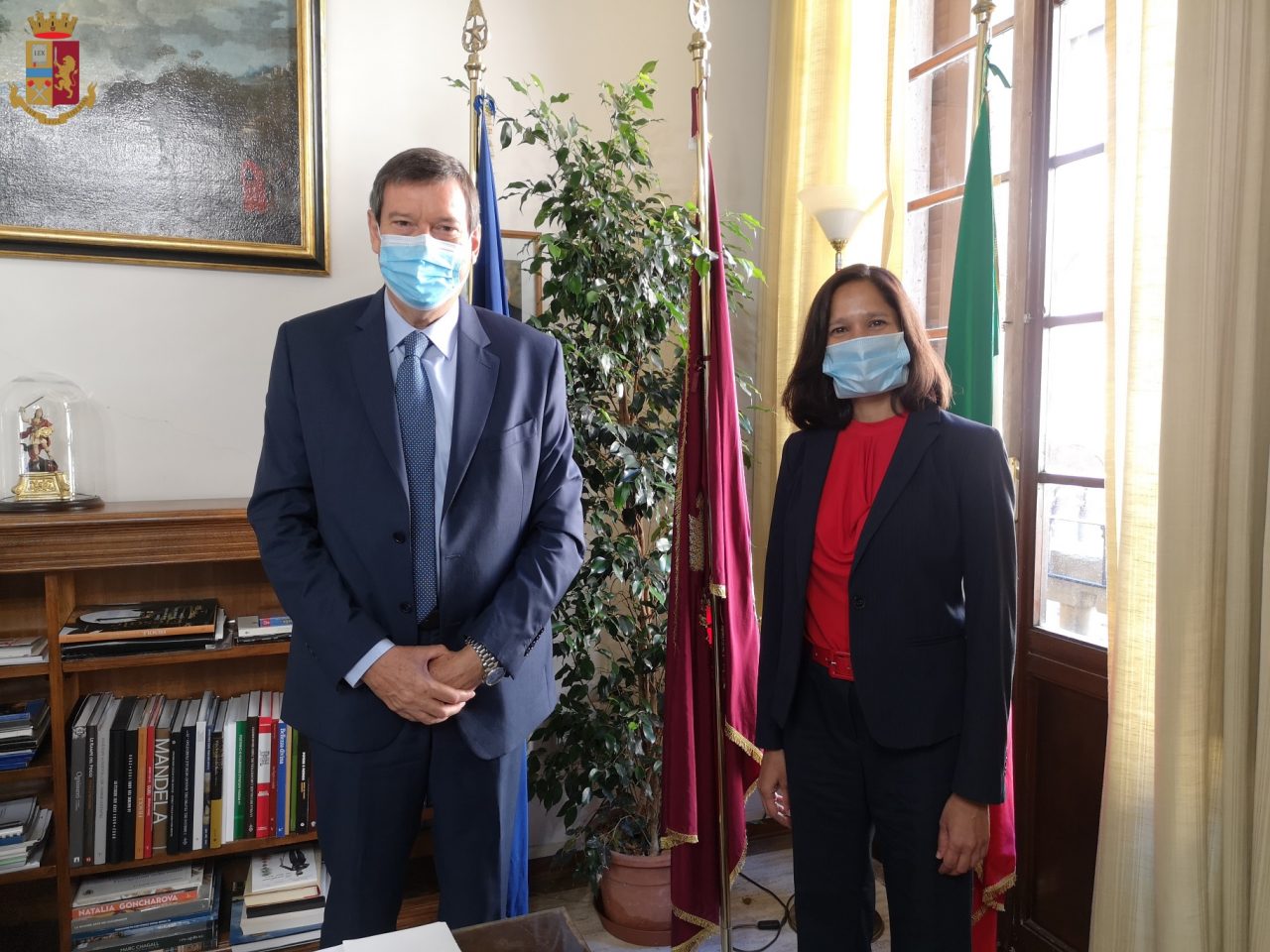 Incontro ufficiale fra il Questore Filippo Santarelli ed il neo console Usa Ragini Gupta