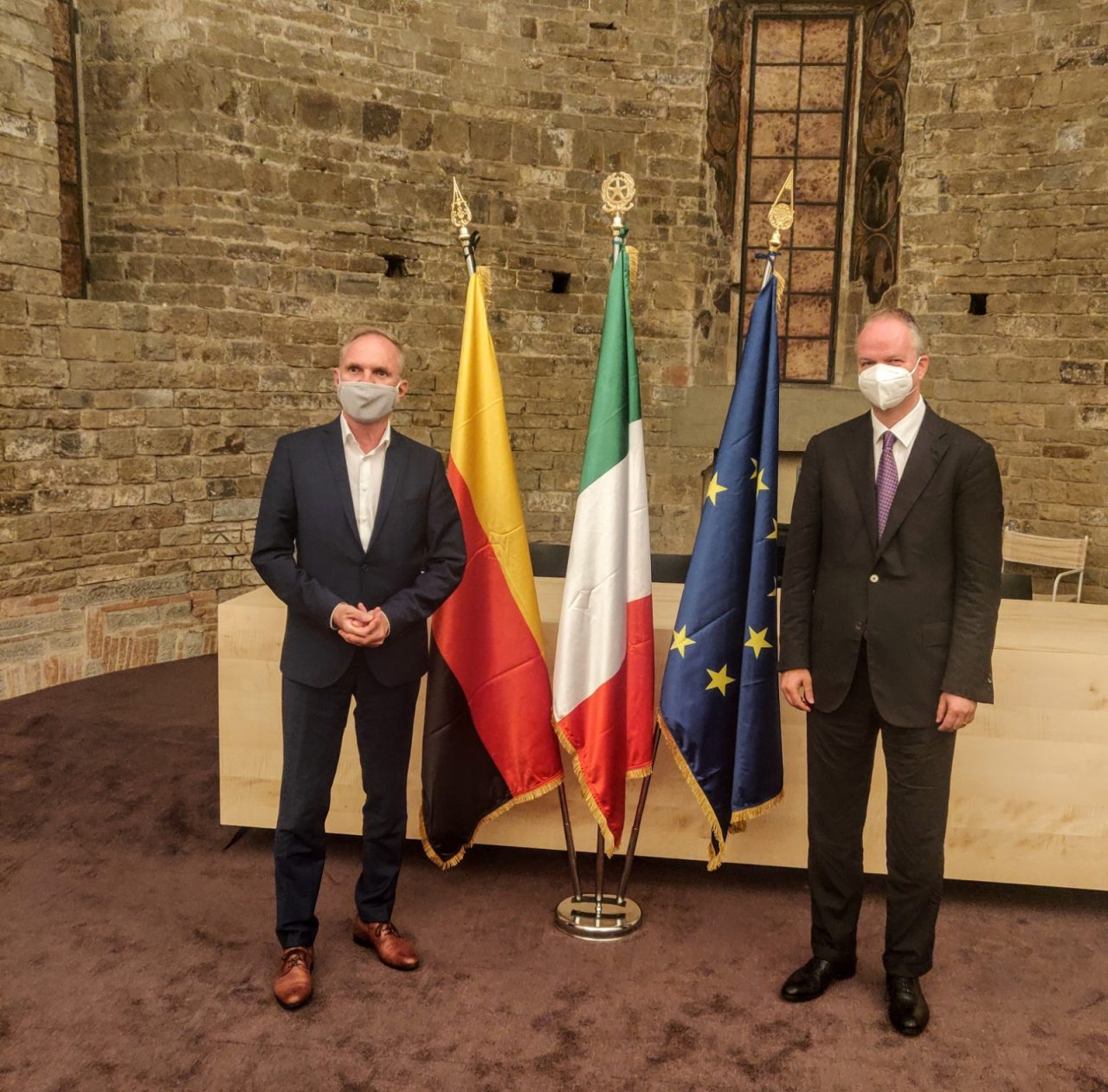Il parlamentare tedesco Ebbing in visita agli Uffizi