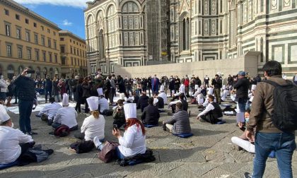 #Siamoaterra: oggi a Firenze la mobilitazione regionale di imprenditori e lavoratori della ristorazione- LE FOTO