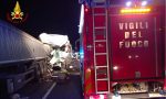 Incidente in autostrada tra tre mezzi pesanti