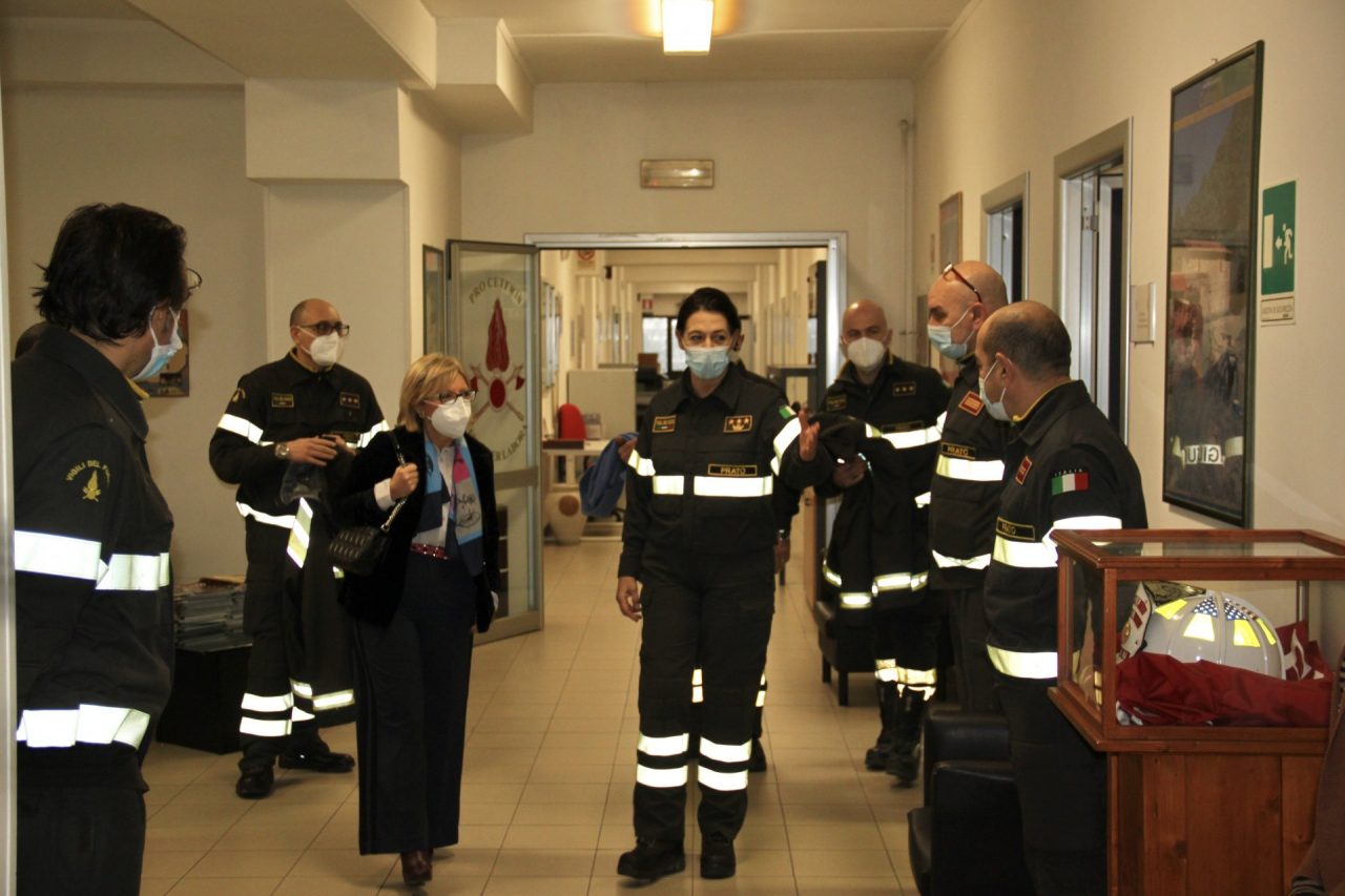Il Prefetto di Prato in visita al comando dei Vigili del Fuoco