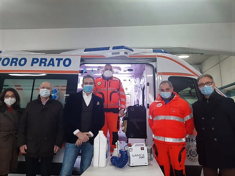 Donato un sanificatore alla Croce d’Oro di Prato