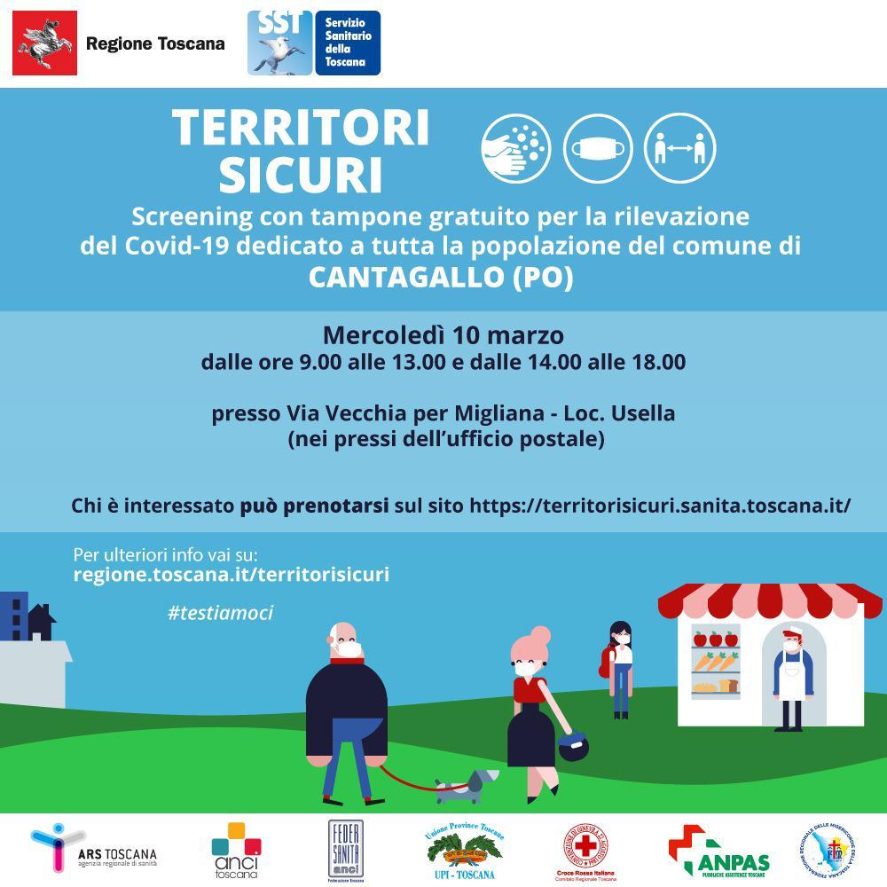 Mercoledì 10 marzo screening di massa per tutta la popolazione di Cantagallo