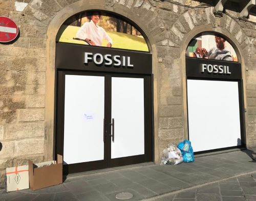 Chiude Fossil, prestigioso negozio di orologi in centro a Firenze