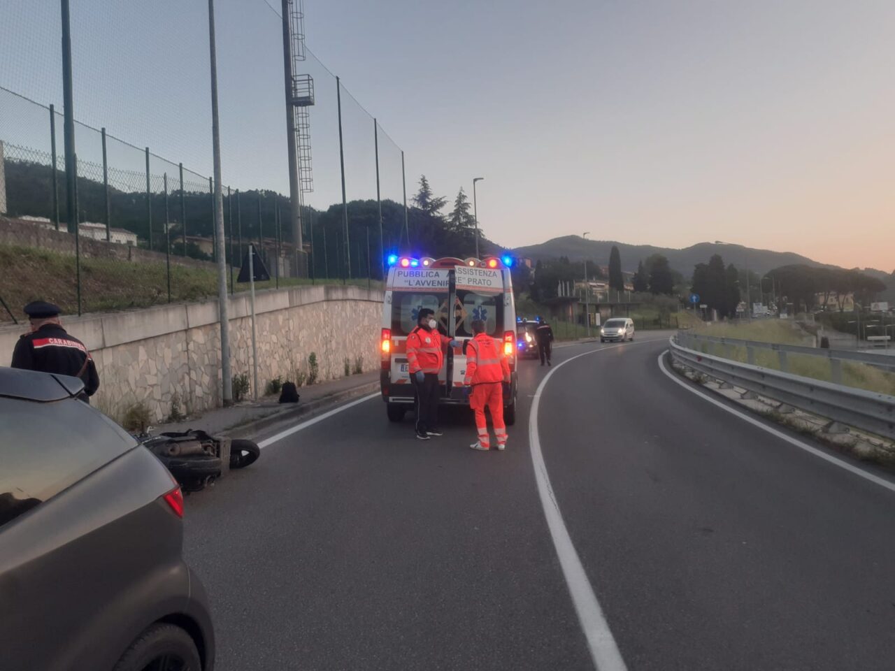 Incidente stradale sulla Sr 325 a Vaiano