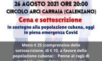 Giovedì al circolo Arci Carraia di Calenzano la serata per la popolazione cubana