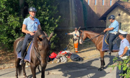 Polizia Municipale e Alia in azione nei giardini della Fortezza da Basso